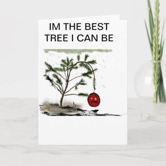 Cartes Pour Fêtes Annuelles Arbre de Noël triste (Devant)