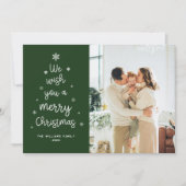 Cartes Pour Fêtes Annuelles Arbre de Noël vert Joyeux Noël Photo (Devant)