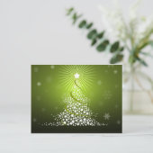 Cartes Pour Fêtes Annuelles Arbre de Noël vert Vector (Debout devant)