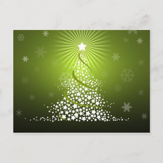 Cartes Pour Fêtes Annuelles Arbre de Noël vert Vector (Devant)