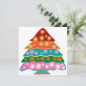 Cartes Pour Fêtes Annuelles Arbre de Noël Vintage (Debout devant)