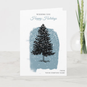 Cartes Pour Fêtes Annuelles Arbre de Noël Vintage Clients Client Employés