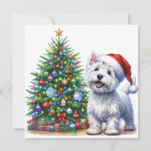 Cartes Pour Fêtes Annuelles Arbre de Noël Westie