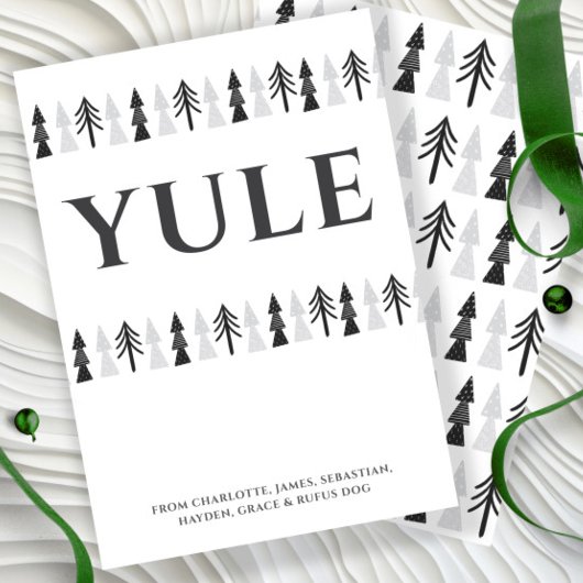 Cartes Pour Fêtes Annuelles Arbre de Noël Yule Personnalisé
