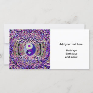 Cartes Pour Fêtes Annuelles Arbre de regard impressionnant de Yin Yang