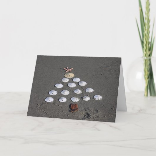 Cartes Pour Fêtes Annuelles Arbre de Sanddollar (Devant)