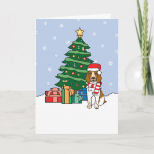 Cartes Pour Fêtes Annuelles Arbre de springer spaniel et de Noël de Gallois