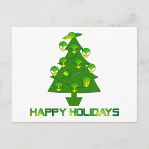 Cartes Pour Fêtes Annuelles Arbre de vacances Alien