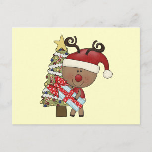 Cartes Pour Fêtes Annuelles Arbre de vacances de renne de Rudy