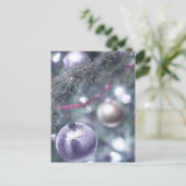 Cartes Pour Fêtes Annuelles Arbre de vacances en argent (Debout devant)