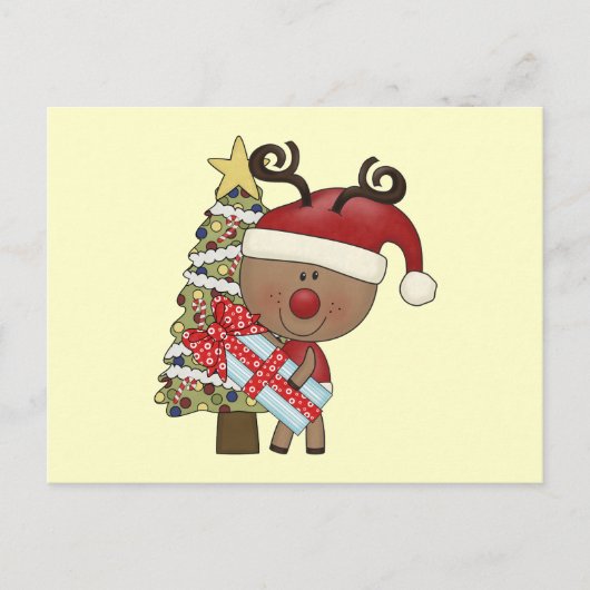 Cartes Pour Fêtes Annuelles Arbre de vacances Rudy Reindeer (Devant)