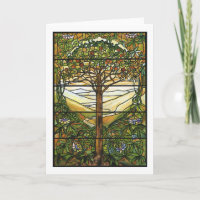 Arbre de vie/Fenêtre en verre tendu Tiffany