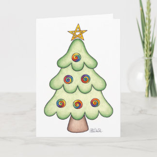 Cartes Pour Fêtes Annuelles Arbre de Yule