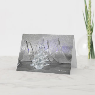 Cartes Pour Fêtes Annuelles Arbre en verre avec rubans