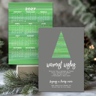 Cartes Pour Fêtes Annuelles Arbre Meilleurs Vœux - Calendrier Entreprise 2027