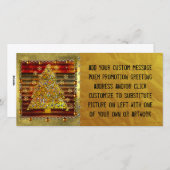 Cartes Pour Fêtes Annuelles Arbre métallique de Noël (Devant / Derrière)