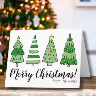 Cartes Pour Fêtes Annuelles Arbre Moderne Joyeux Noël