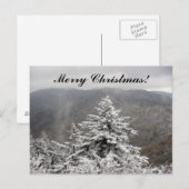 Cartes Pour Fêtes Annuelles Arbre neige de Noël (Devant / Derrière)