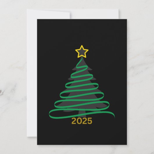 Cartes Pour Fêtes Annuelles Arbre noir (Devant)