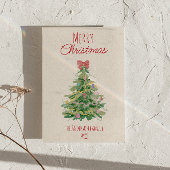 Cartes Pour Fêtes Annuelles Arbre noir rouge vert de Noël sans photo