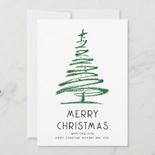 Cartes Pour Fêtes Annuelles Arbre Pailleté Vert Calendrier 2027 Joyeux Noël