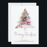 Cartes Pour Fêtes Annuelles Arbre Photo Famille 2026 Calendrier Joyeux Noël<br><div class="desc">Photo de famille dans un Masque en forme d'arbre 2025 Script Calendrier Joyeux Noël. Célébrez la saison en beauté avec cette carte de Noël moderne avec votre propre image encadrée dans un arbre de Noël festif! Ce design minimaliste de cartes de vacances met votre photo de famille avant et centre,...</div>