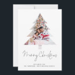 Cartes Pour Fêtes Annuelles Arbre Photo Famille 2026 Calendrier Joyeux Noël<br><div class="desc">Photo de famille dans un Masque en forme d'arbre 2025 Script Calendrier Joyeux Noël. Célébrez la saison en beauté avec cette carte de Noël moderne avec votre propre image encadrée dans un arbre de Noël festif! Ce design minimaliste de cartes de vacances met votre photo de famille avant et centre,...</div>