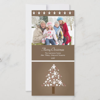 Cartes Pour Fêtes Annuelles Arbre Photocard (taupe) de pain d'épice