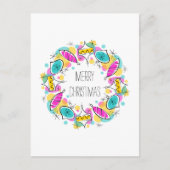 Cartes Pour Fêtes Annuelles Arbre rétro Baubles Cercle Noël vertical (Devant)