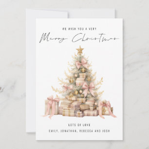 Cartes Pour Fêtes Annuelles Arbre Rose Gold Calendrier 2027 Joyeux Noël