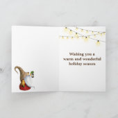 Cartes Pour Fêtes Annuelles Arbre rustique, Neige, Lumière Noël (Intérieur)