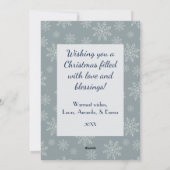 Cartes Pour Fêtes Annuelles Arbre Solitaire Illuminé, sur Fond Bleu (Dos)