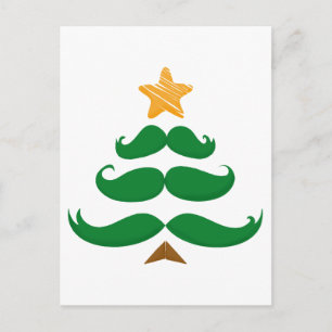 Cartes Pour Fêtes Annuelles Arbre vert de la Moustache