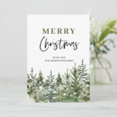 Cartes Pour Fêtes Annuelles Arbre vert de Noël | Joyeux Noël (Debout devant)