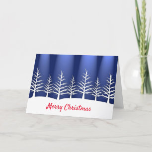Cartes Pour Fêtes Annuelles Arbres Bleus de Noël Graphisme Moderne