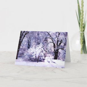Cartes Pour Fêtes Annuelles Arbres dans la neige