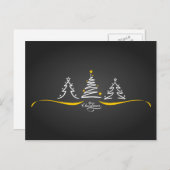 Cartes Pour Fêtes Annuelles Arbres de Noël (Devant / Derrière)