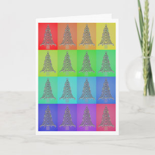 Cartes Pour Fêtes Annuelles arbres de Noël arc-en-ciel #1