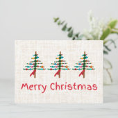 Cartes Pour Fêtes Annuelles Arbres de Noël artisanaux - Conception rustique de (Debout devant)