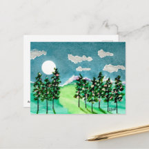 Arbres de Noël au clair de lune