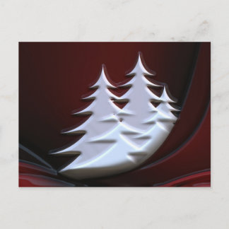 Cartes Pour Fêtes Annuelles Arbres de Noël blanc