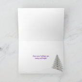 Cartes Pour Fêtes Annuelles Arbres de Noël blancs (Intérieur)
