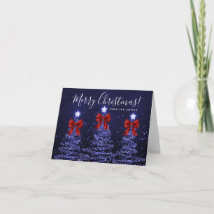 Cartes Pour Fêtes Annuelles Arbres de Noël Bleu Marine Fêtes Gratuits Rouges 