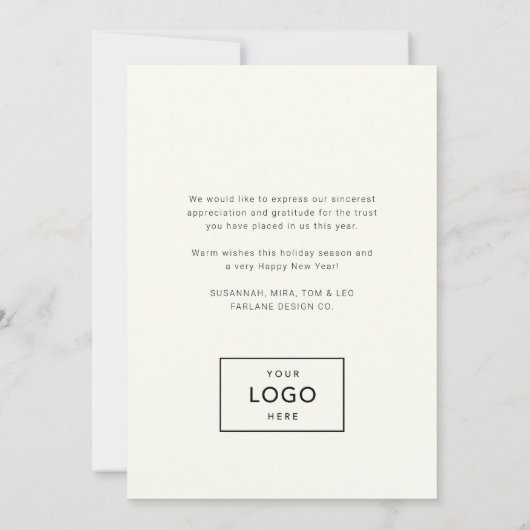 Cartes Pour Fêtes Annuelles Arbres de Noël chauds modernes Plaid Simple Entrep (Dos)