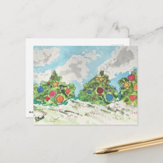 Cartes Pour Fêtes Annuelles Arbres de Noël de jour