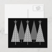 Cartes Pour Fêtes Annuelles Arbres de Noël - Diabète du ruban gris (Devant / Derrière)