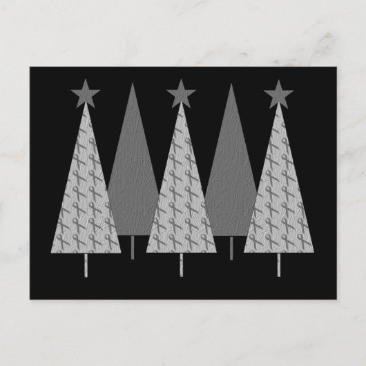 Cartes Pour Fêtes Annuelles Arbres de Noël - Diabète du ruban gris (Devant)