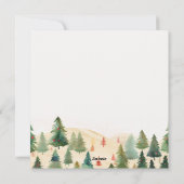 Cartes Pour Fêtes Annuelles Arbres de Noël Forêt rustique (Dos)