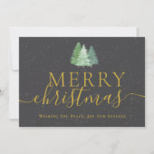 Cartes Pour Fêtes Annuelles Arbres de Noël Joyeux Noël Logo d'entreprise Écrit (Devant)