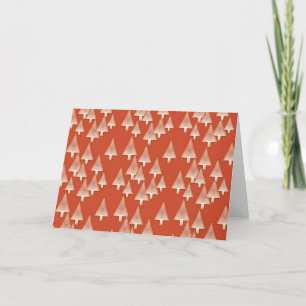 Cartes Pour Fêtes Annuelles Arbres de Noël, look métallique 3-d, cuivre
